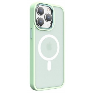 Чехол пластиковый Magsafe для iPhone 14 Plus (зеленый)